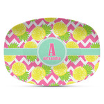 Pineapples Plastic Platter - Microwave & Oven Safe Composite Polymer (Personalized)