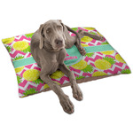 Pineapples Dog Bed - Large w/ Name and Initial