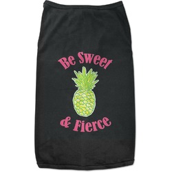 Pineapples Black Pet Shirt - L (Personalized)