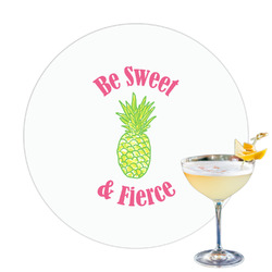 Pineapples Printed Drink Topper - 3.25" (Personalized)