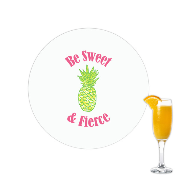 Custom Pineapples Printed Drink Topper - 2.15" (Personalized)