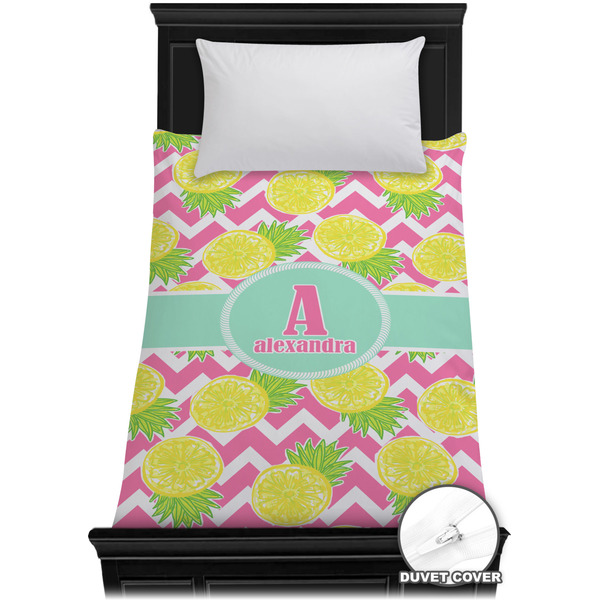 Custom Pineapples Duvet Cover - Twin XL (Personalized)