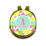 Pineapples Golf Ball Marker - Hat Clip - Gold