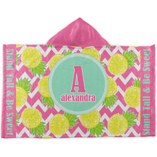 Custom Pineapples Kids Hooded Towel (Personalized)