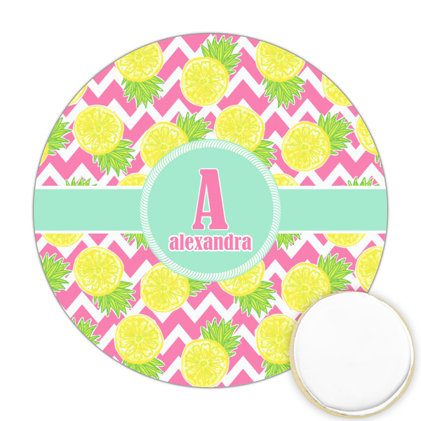 Custom Pineapples Printed Cookie Topper - 2.5" (Personalized)