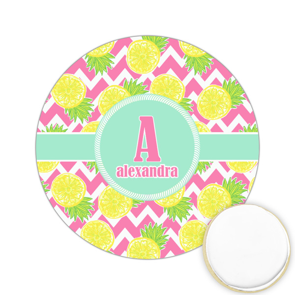 Custom Pineapples Printed Cookie Topper - 2.15" (Personalized)