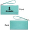 Pineapples Ladies Wallets - Faux Leather - Teal - Front & Back View