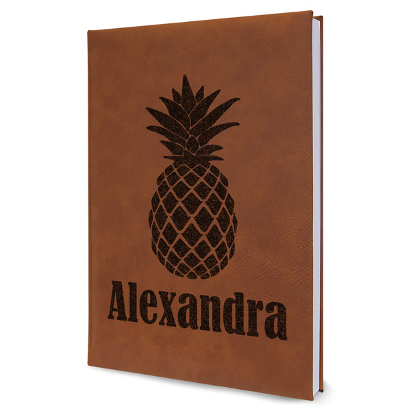 Custom Pineapples Leather Sketchbook - Large - Double Sided (Personalized)