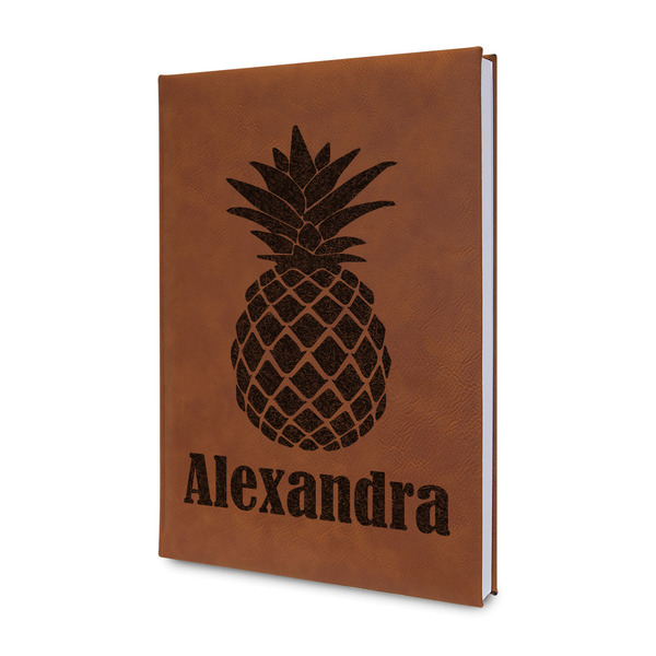 Custom Pineapples Leather Sketchbook - Small - Double Sided (Personalized)