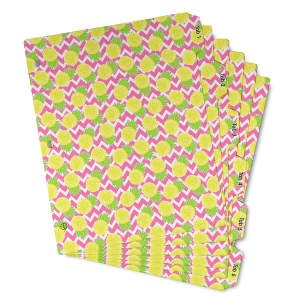 Custom Pineapples Binder Tab Divider - Set of 6 (Personalized)