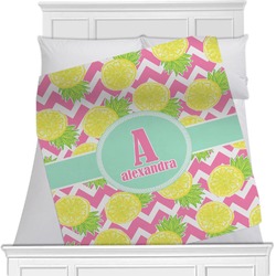 Pineapples Minky Blanket - Twin / Full - 80"x60" - Double Sided (Personalized)