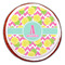 Pineapples Printed Icing Circle - Large - On Cookie