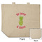 Pineapples Reusable Cotton Grocery Bag - Front & Back View