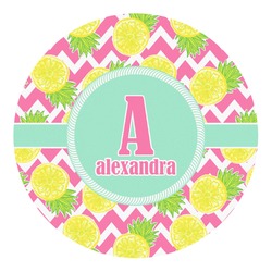 Pineapples Round Decal - XLarge (Personalized)