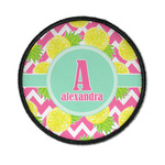 Pineapples Iron On Round Patch w/ Name and Initial