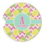 Pineapples Sandstone Car Coaster - Single (Personalized)