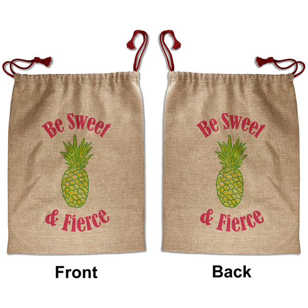 Custom Pineapples Santa Sack - Front & Back (Personalized)