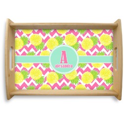 Pineapples Natural Wooden Tray - Small (Personalized)