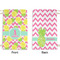 Pineapples Small Laundry Bag - Front & Back View