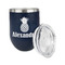 Pineapples Stainless Wine Tumblers - Navy - Single Sided - Alt View