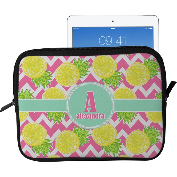 Custom Pineapples Tablet Case / Sleeve - Large (Personalized)