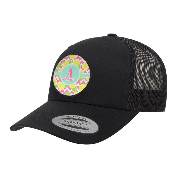 Custom Pineapples Trucker Hat - Black (Personalized)