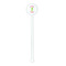 Pineapples White Plastic 5.5" Stir Stick - Round - Single Stick