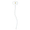 Pineapples White Plastic 7" Stir Stick - Oval - Single Stick