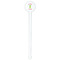 Pineapples White Plastic 7" Stir Stick - Round - Single Stick