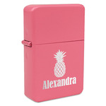 Pineapples Windproof Lighter - Pink - Double Sided (Personalized)