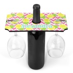 Pineapples Wine Bottle & Glass Holder (Personalized)