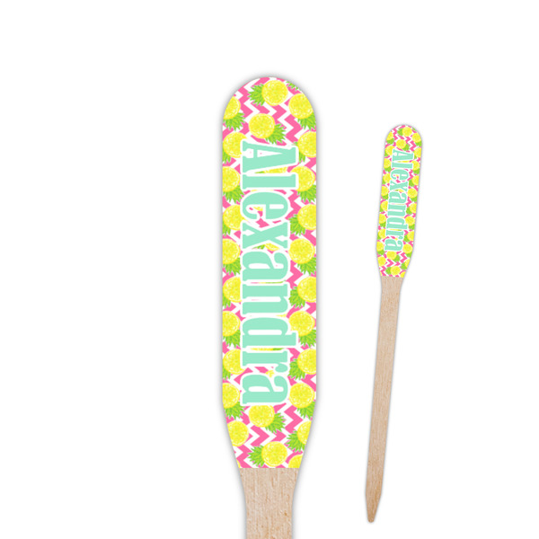 Custom Pineapples Paddle Wooden Food Picks (Personalized)