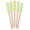 Pineapples Wooden Food Pick - Paddle - Fan View