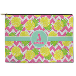 Pineapples Zipper Pouch - Large - 12.5"x8.5" (Personalized)