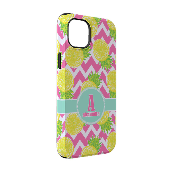 Custom Pineapples iPhone Case - Rubber Lined - iPhone 14 Pro (Personalized)