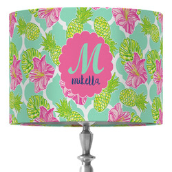 Preppy Hibiscus 16" Drum Lamp Shade - Fabric (Personalized)