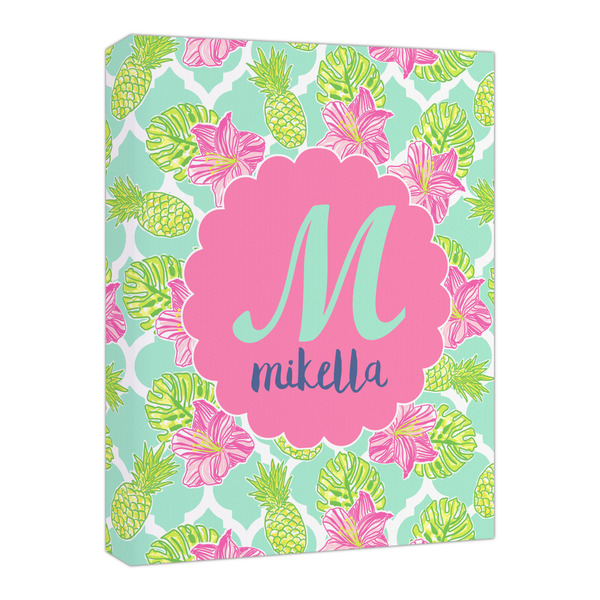 Custom Preppy Hibiscus Canvas Print - 16x20 (Personalized)