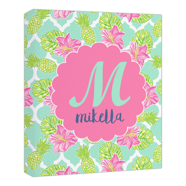 Custom Preppy Hibiscus Canvas Print - 20x24 (Personalized)