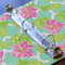 Preppy Hibiscus 3 Ring Binders - Full Wrap - 1" - DETAIL