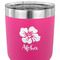 Preppy Hibiscus 30 oz Stainless Steel Ringneck Tumbler - Pink - CLOSE UP