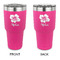 Preppy Hibiscus 30 oz Stainless Steel Ringneck Tumblers - Pink - Double Sided - APPROVAL