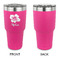 Preppy Hibiscus 30 oz Stainless Steel Ringneck Tumblers - Pink - Single Sided - APPROVAL