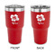 Preppy Hibiscus 30 oz Stainless Steel Ringneck Tumblers - Red - Double Sided - APPROVAL