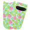 Preppy Hibiscus Adult Ankle Socks - Single Pair - Front and Back