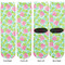 Preppy Hibiscus Adult Crew Socks - Double Pair - Front and Back - Apvl