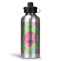 Preppy Hibiscus Water Bottle - Aluminum - 20 oz (Personalized)