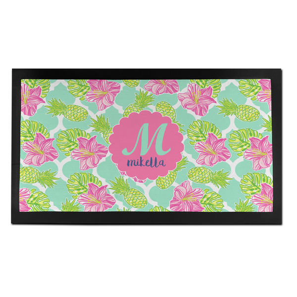 Custom Preppy Hibiscus Bar Mat - Small (Personalized)