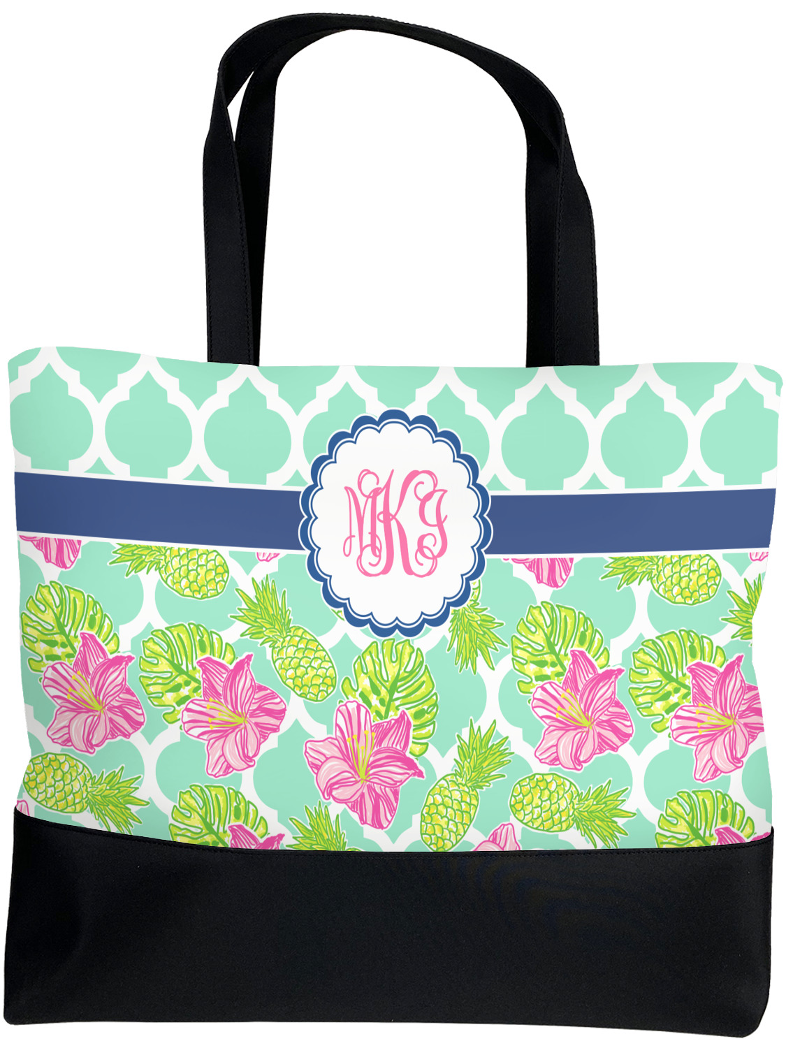 preppy beach tote