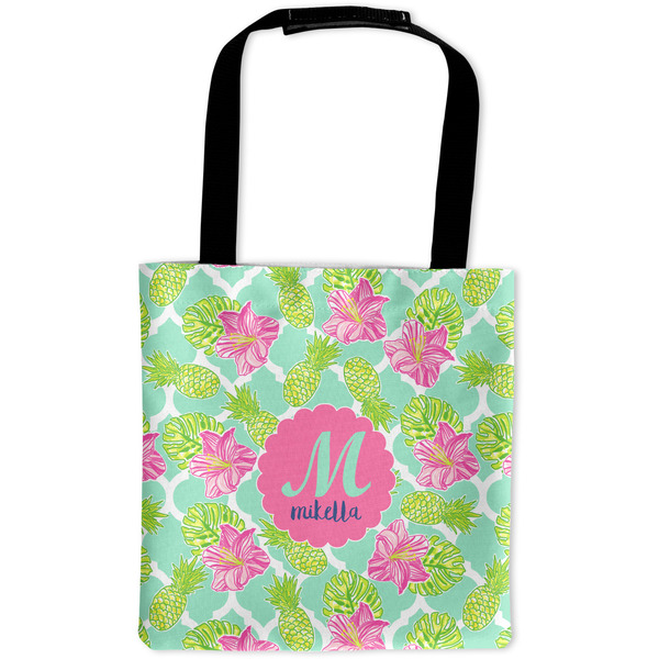 Custom Preppy Hibiscus Auto Back Seat Organizer Bag (Personalized)