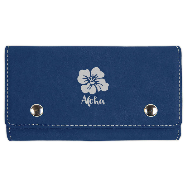 Custom Preppy Hibiscus Cards & Dice Set - Navy Blue (Personalized)